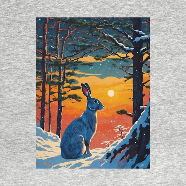 Fairytale Hare in Winter Forest by Free Spirits & Hippies